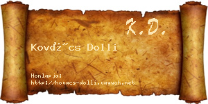 Kovács Dolli névjegykártya
